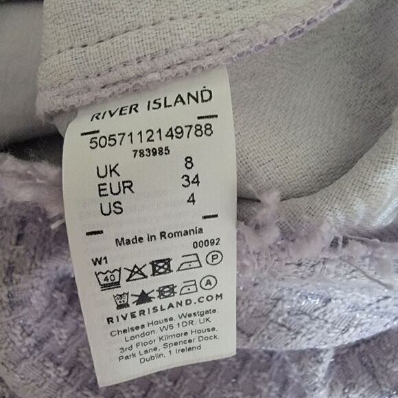 River Island High Rise Dress Shorts. NWT.Size 4. - Picture 8 of 9